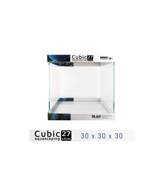 CUBIC Aquascaping 44L Shallow (optical white glass) - BLAU