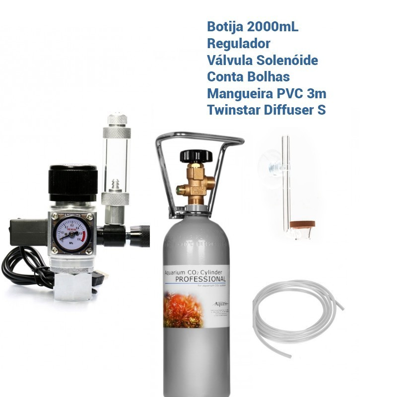 Kit Pro Injeção CO2 100ml para aquários Plantados