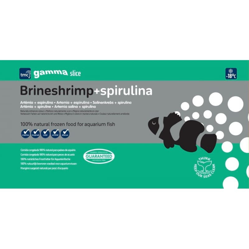 Gamma Artemia Spirulina (Brines) 250g Flat pack slice