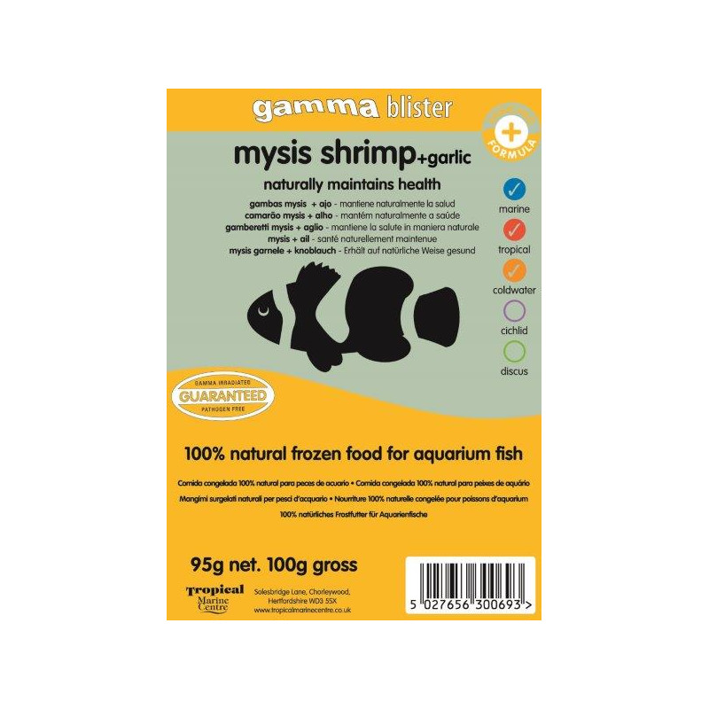 Gamma - Mysis Shrimp + Garlic - Blister Pack