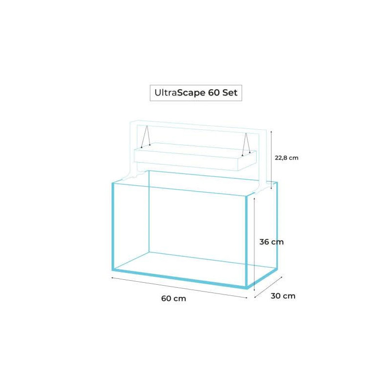 Aquael UltraScape 60 Snow Set