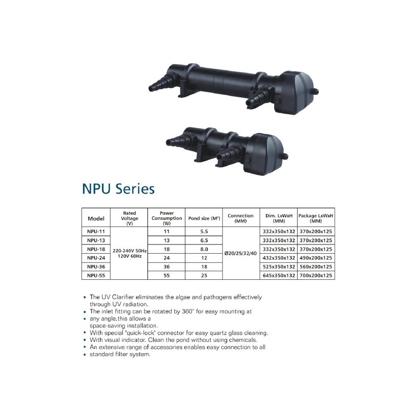 Esterilizador UV-C Jebao NPU