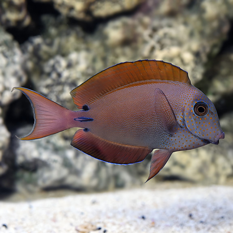 Acanthurus nigrofuscus - Lavender Tang