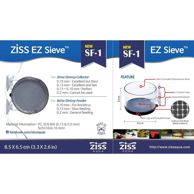 Ziss Aqua SF-1 Tamiz y Alimentador para Artemia Ziss Aqua SF-1 Tamiz y Alimentador para Artemia