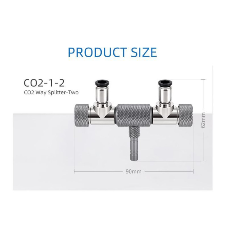 Week Aqua Splitter de saida Dupla para CO2 encaixe rápido