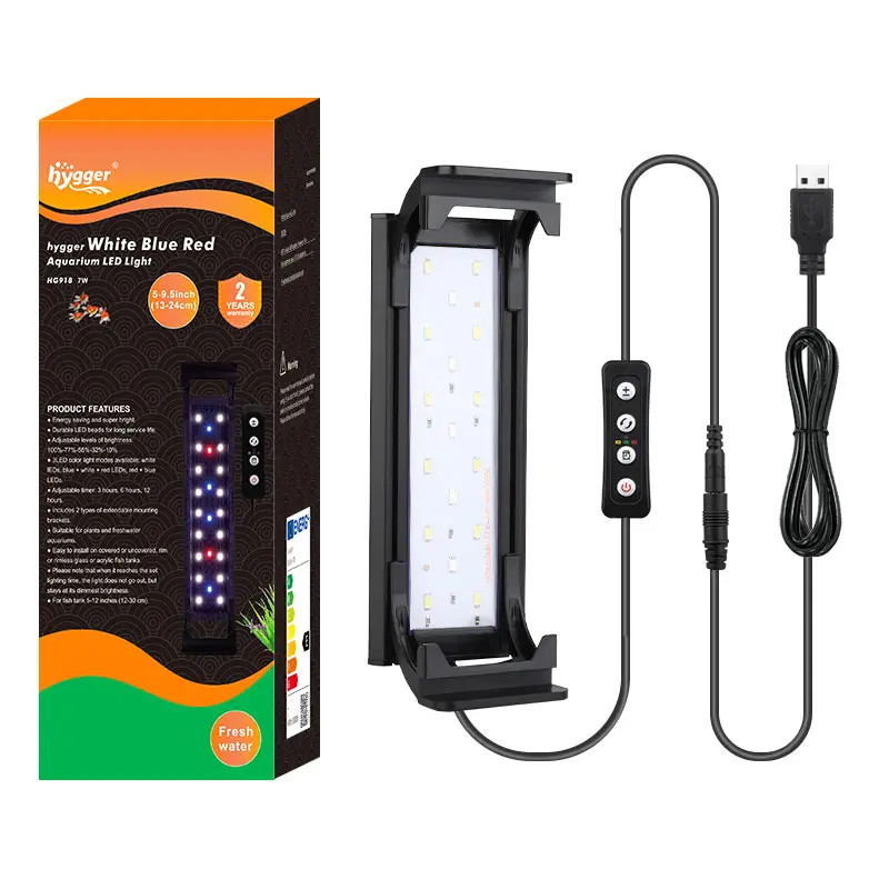 Hygger - LED Vermelho, Branco, Azul