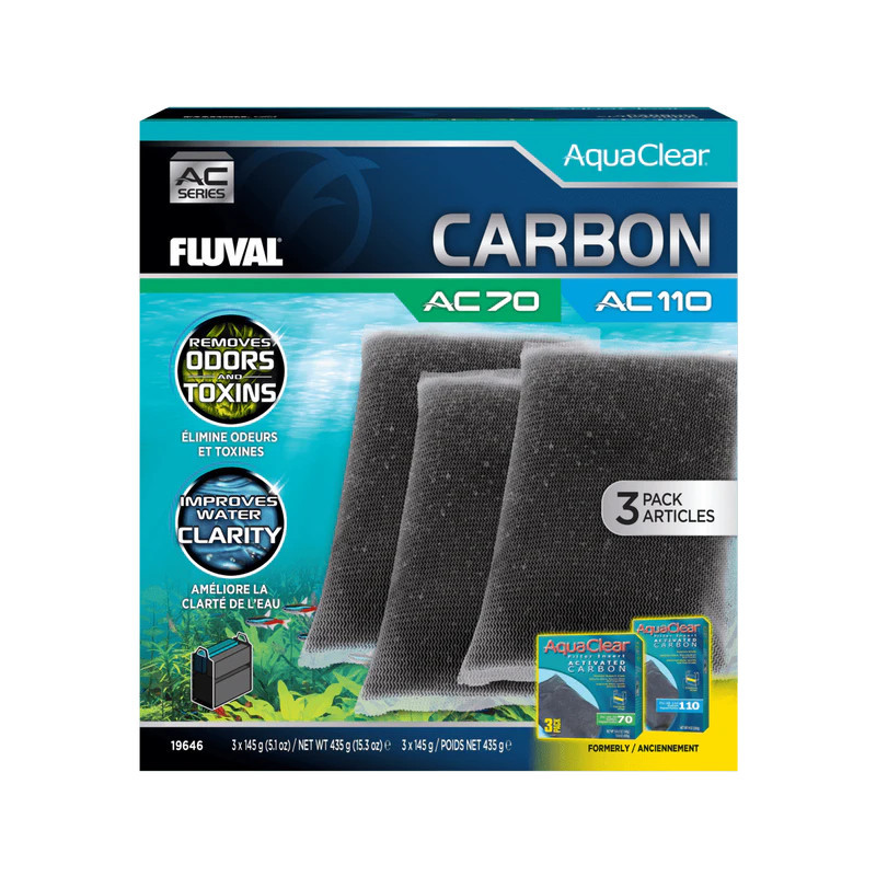Fluval Activated Carbon 3pcs Pack for AC Filter