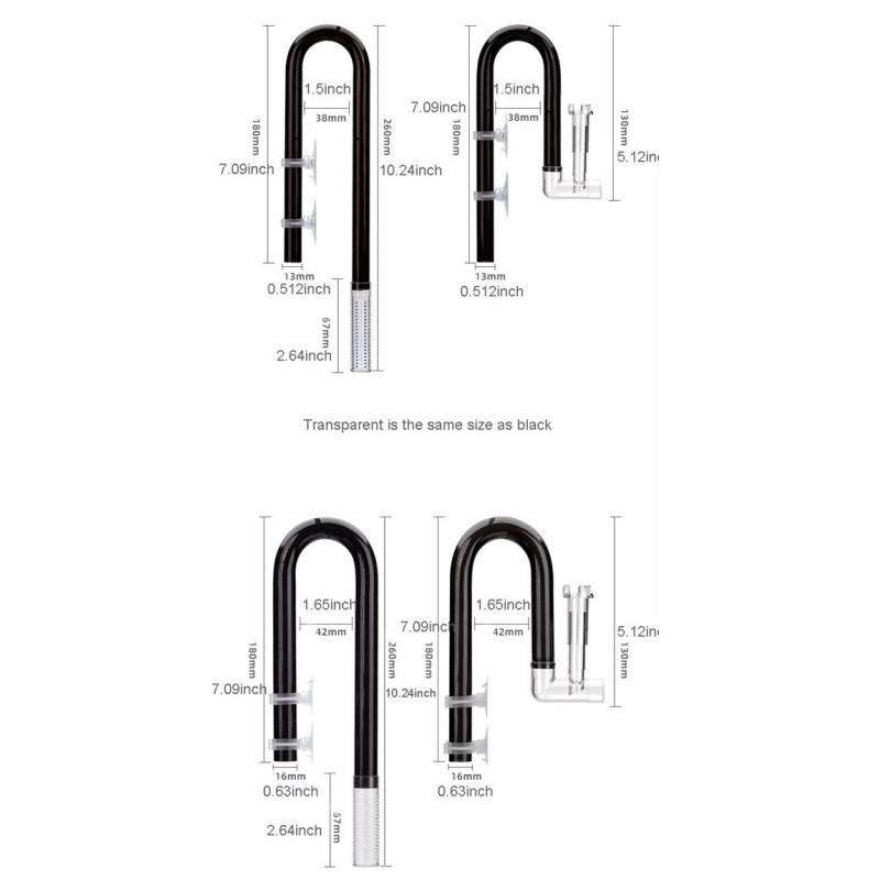 Aquapro Transparent Plastic Inflow and Outflow Kit