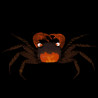 Caranguejo Vampire Orange (Geosesarma sp. - var. Vampire orange)
