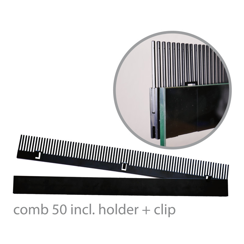Overflow Weir Comb 50cm Clips + Holder Aqua Medic