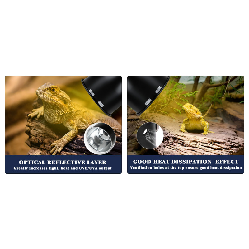 5.5inch Deep Dome Reptile Light Fixture - LUCKY HERP