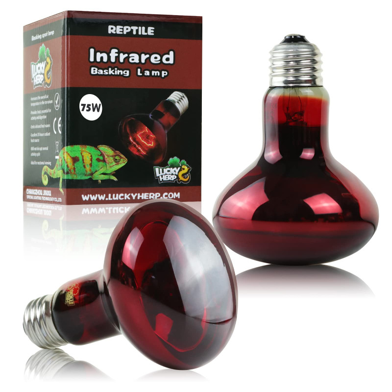 Lâmpada de Aquecimento para Répteis 75W, Emissor de Calor Cerâmico - LUCKY HERP