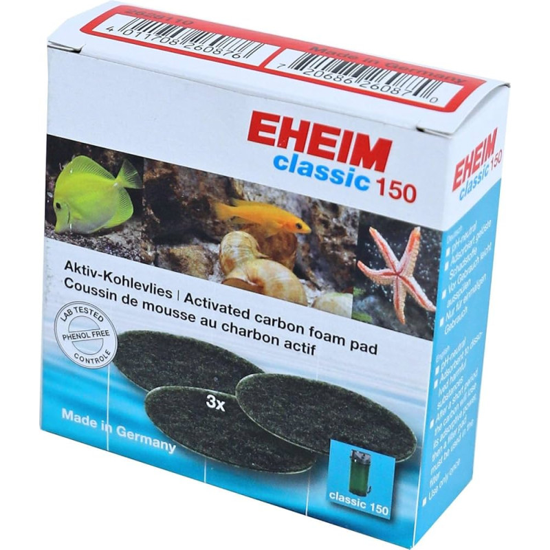 EHEIM Esponja de Carvão  p/classic 150 (3und)