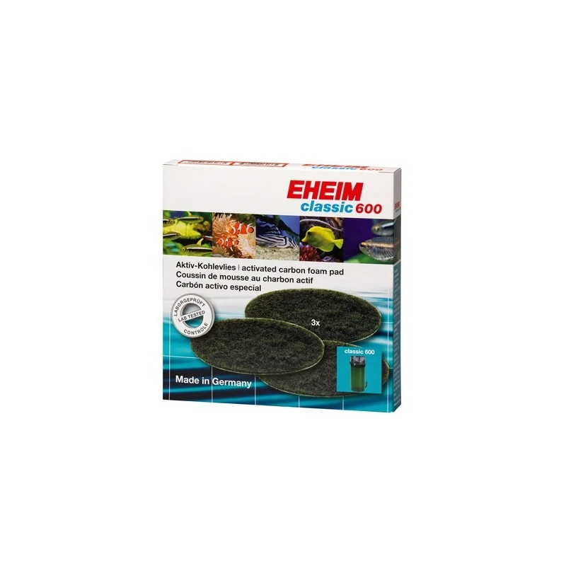 EHEIM Esponja de Carbón para Classic 600 (3 uds.)