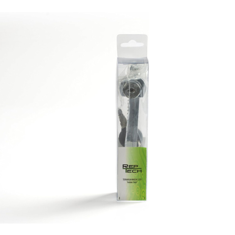 Cerradura para terrario RepTech con 3 llaves.