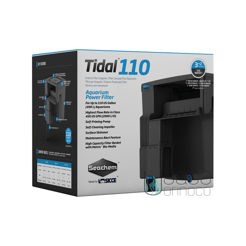 Filtro de potencia para acuarios Seachem Tidal 110