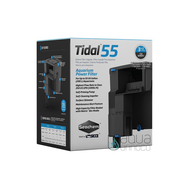 Filtro de potencia para acuarios Seachem Tidal 55